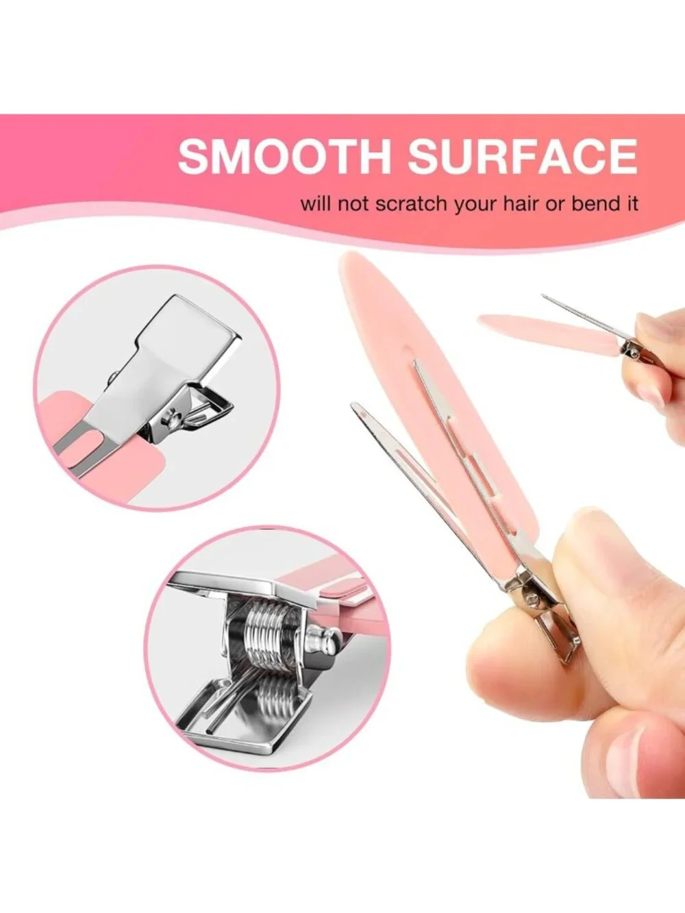 40 Pcs Hair Clips Set for Women - Alligator, Duckbill, No Crease Styling Clips